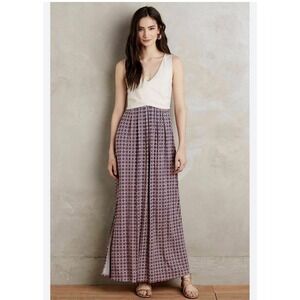 Maeve Anthropologie Elysian Maxi Dress Coastal Vacation Beach Summer Preppy Boho